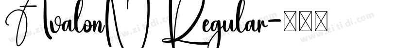 AvalonN Regular字体转换
